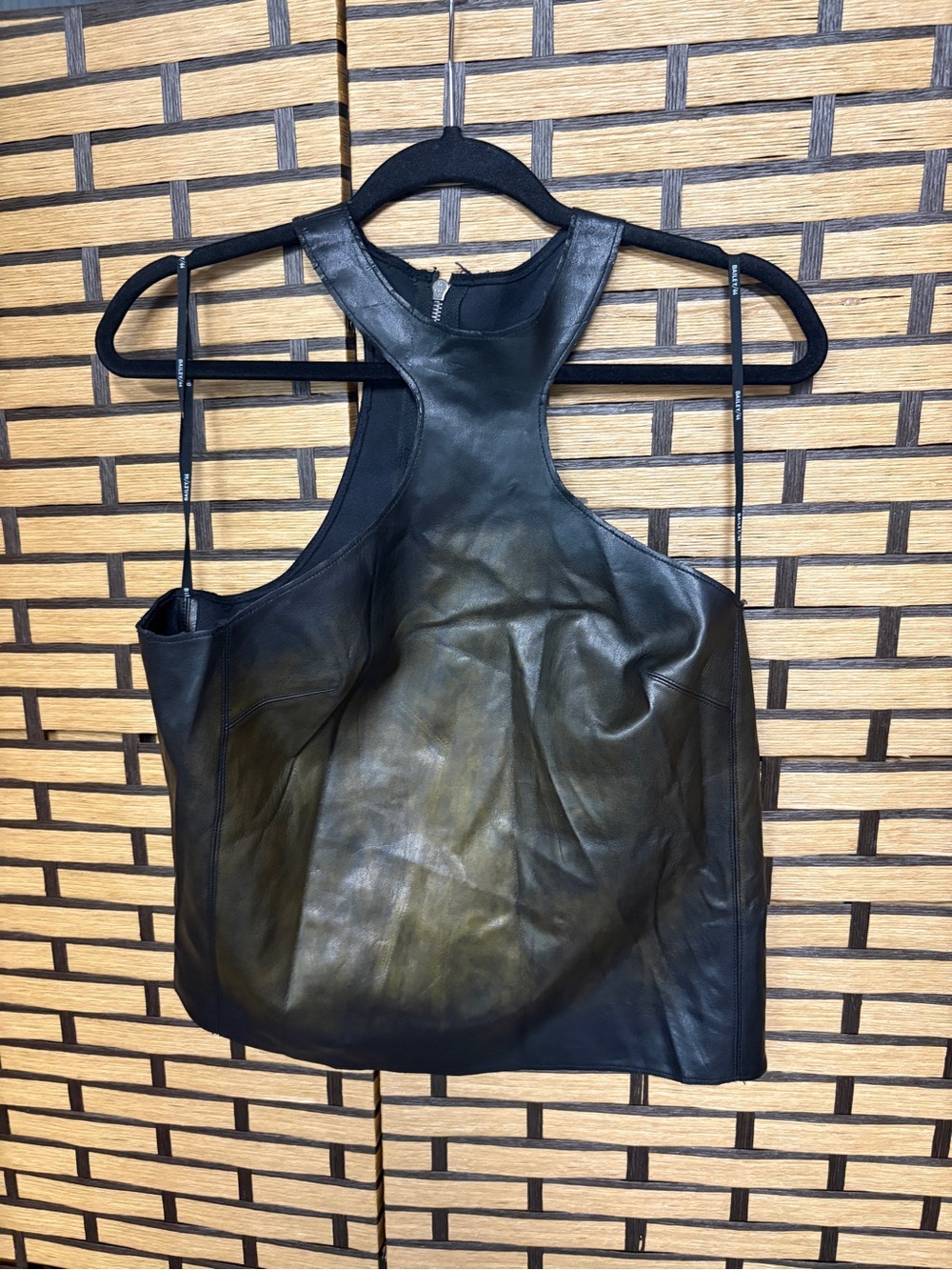 Bailey 44 brown and black faux leather top size large